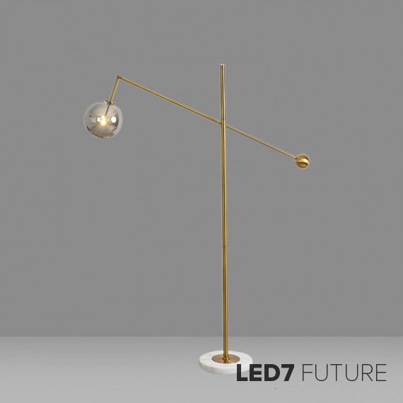 Restoration Hardware - Glass Globe Mobile Lever Floor Lamp
